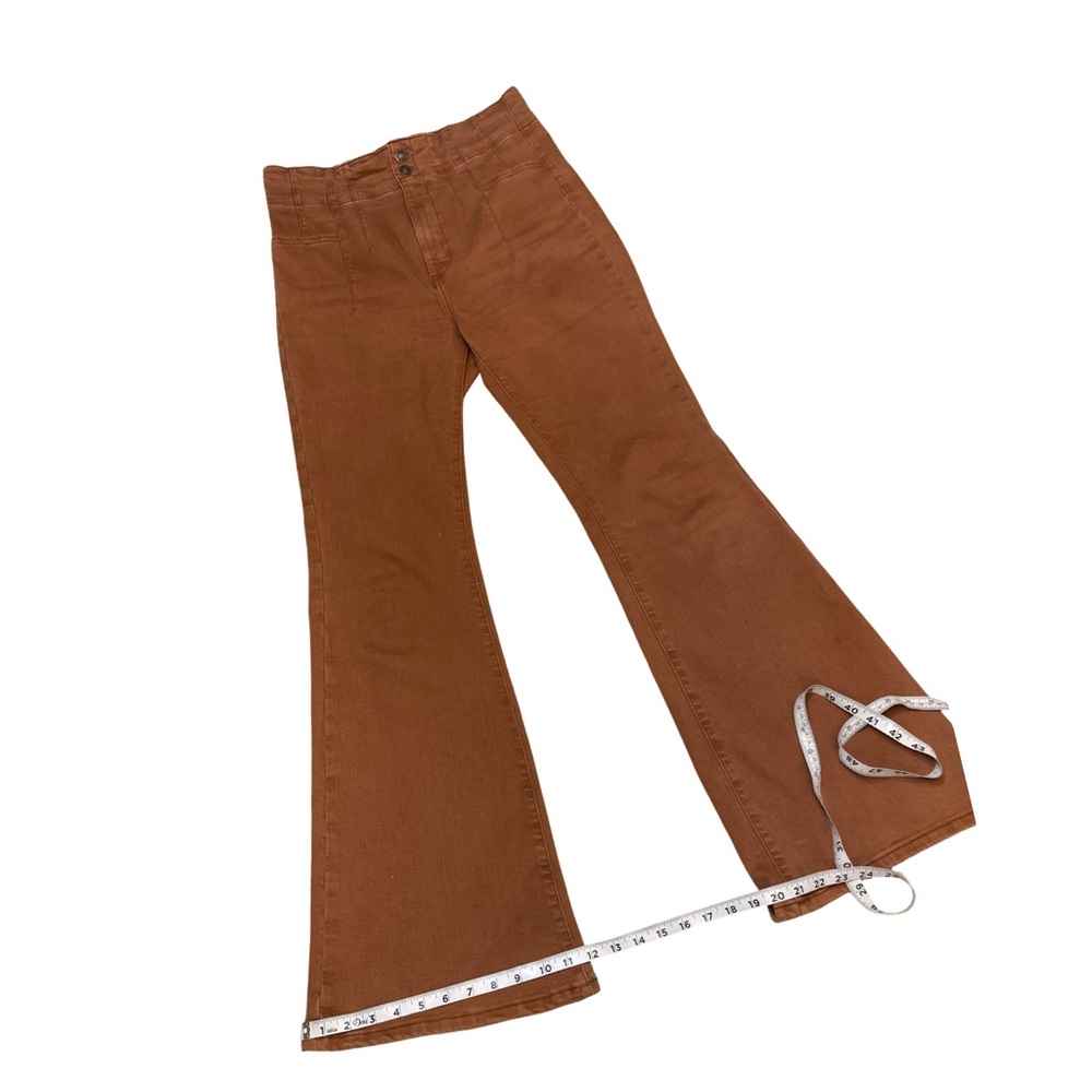 🍂 We The Free High-Rise Flare Jeans - Boho Chic in Terracotta! 70s Vibe - Picture 5 of 11
